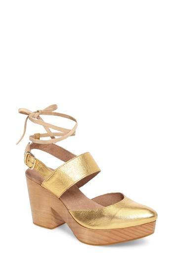 Women's Free People Monaco Clog Sandal -6.5us / 36eu - Metallic