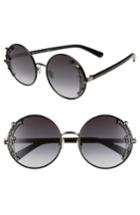 Women's Jimmy Choo Gema 59mm Round Sunglasses - Black