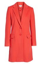 Women's Helene Berman Wool Blend College Coat - Coral