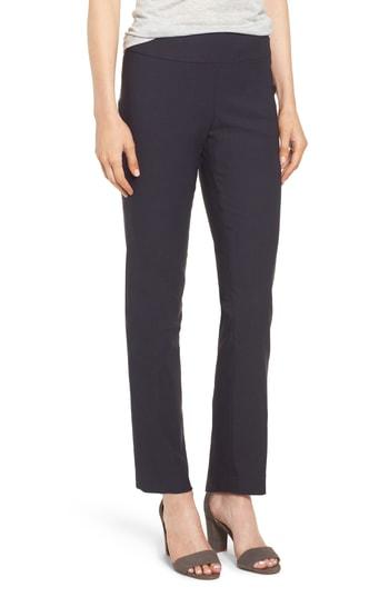 Petite Women's Nic+zoe Wonderstretch Straight Leg Pants P - Blue