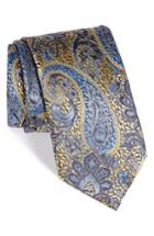 Men's Ermenegildo Zegna Paisley Silk Tie, Size X-long - Yellow