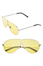 Women's Sunnyside La 57mm Shield Sunglasses - Yellow/ Silver