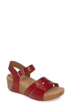 Women's Dansko Lindsay Wedge Sandal .5-9us / 39eu M - Red