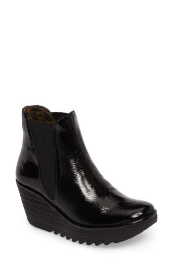 Women's Fly London Yoss Wedge Bootie .5-8us / 38eu - Black
