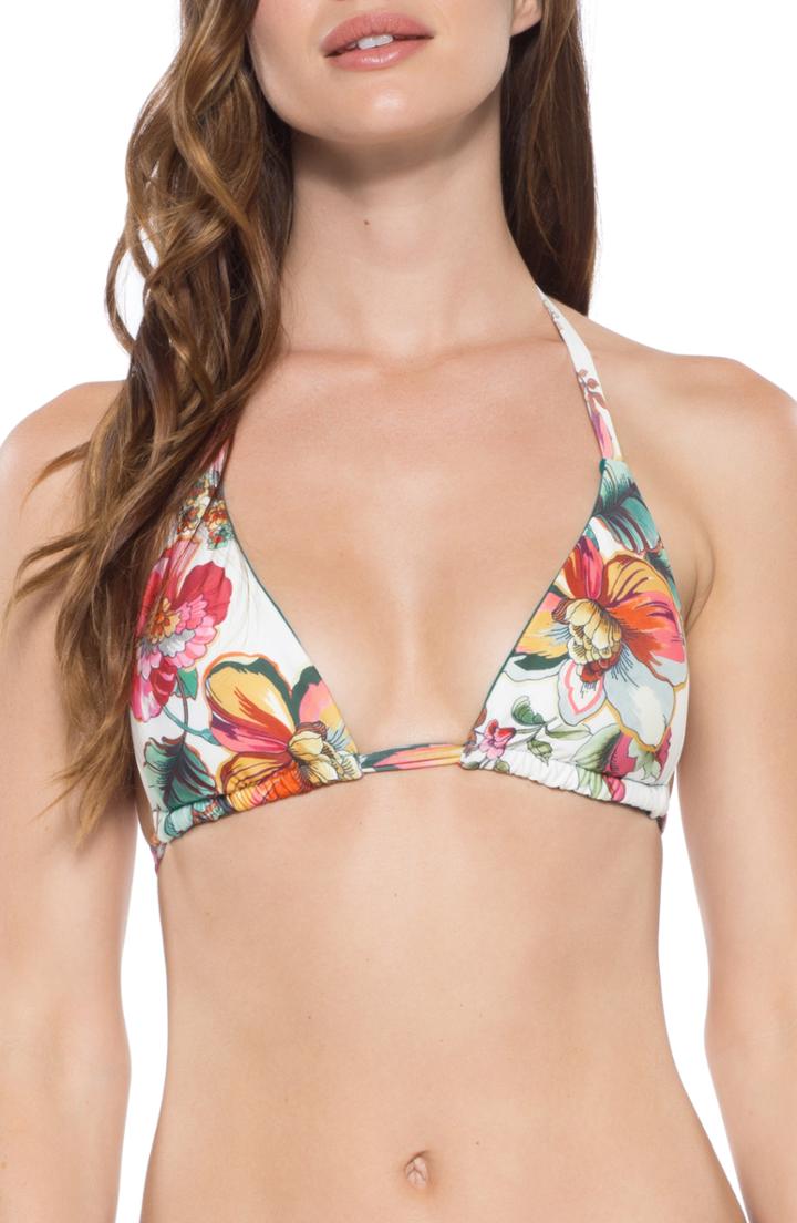 Women's Becca Emma Triangle Bikini Top - White