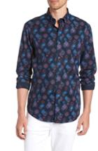 Men's 1901 Trim Fit Fireworks Print Sport Shirt - Blue