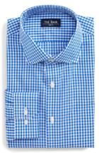 Men's The Tie Bar Trim Fit Check Dress Shirt .5 - 32/33 - Blue