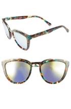 Women's Diff Rose 56mm Cat Eye Sunglasses - Tortoise/ Blue