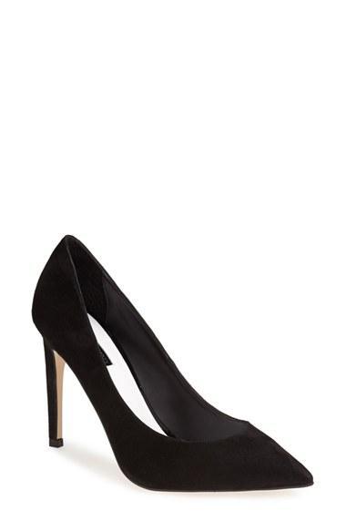 Topshop 'glory' Pointy Toe Suede Pump (women) Black