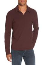 Men's James Perse Long Sleeve Cotton Polo (m) - Purple