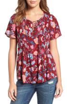 Women's Lucky Brand Floral Print Peasant Top