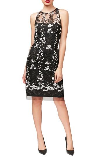 Women's Betsey Johnson Floral Lace Sheath Dress - Black