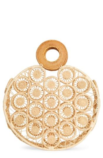 Cult Gaia Stella Round Straw Bag - Beige