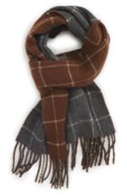 Men's Polo Ralph Lauren Reversible Wool Blend Plaid Scarf, Size - Grey