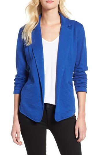 Petite Women's Caslon Knit Blazer, Size P - Blue