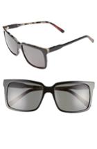 Women's Ed Ellen Degeneres 56mm Gradient Square Sunglasses - Black Tortoise