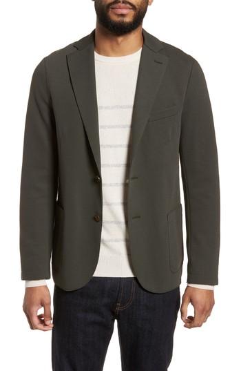 Men's Eleventy Trim Fit Laser Cut Pique Jacket R Eu - Green
