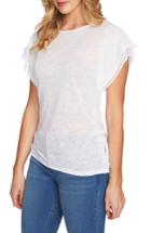 Women's 1.state Cinched Seam Linen Tee, Size - White