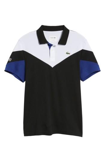 Men's Lacoste Ultra Dry Chevron Polo (s) - Black
