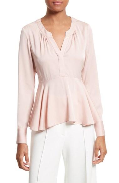 Women's Milly Brooke Stretch Silk Blouse