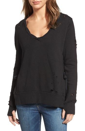 Women's Pam & Gela Side Slit Sweatshirt - Black