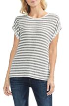 Women's Vince Camuto Pique Bar Stripe Top - Black