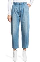 Women's Prps Pleated Tapered Crop Jeans - Blue