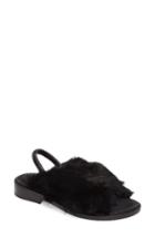 Women's Robert Clergerie Bloss Genuine Fur Sandal .5us / 36eu - Black