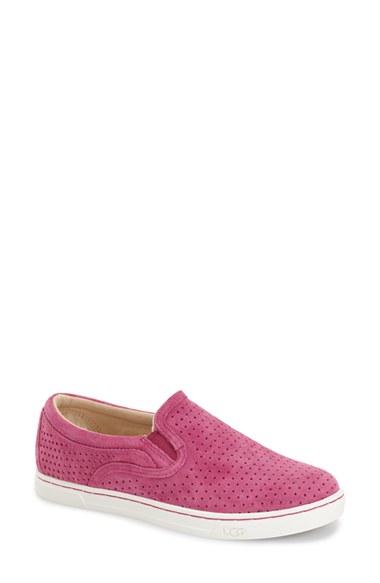 Women's Ugg 'fierce Geo' Perforated Slip-on Sneaker M - Pink