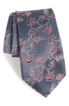 Men's Nordstrom Men's Shop Demarco Floral Silk Tie, Size - Blue
