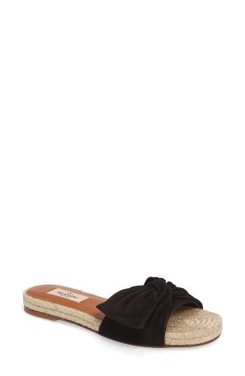 Women's Valentino 'bow' Espadrille Sandal Us / 35eu - Black