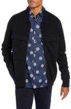 Men's Ted Baker London Akwa Slim Fit Zip Wool Blend Sweater (s) - Blue