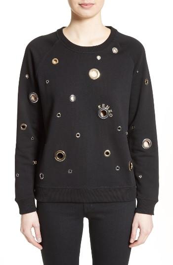 Women's Kenzo Grommet Embellished Sweatshirt