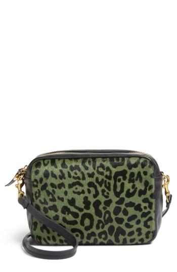 Clare V. Midi Sac Leather & Genuine Calf Hair Shoulder Bag - Green