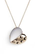 Women's Alexis Bittar Small Lucite Grater Heart Pendant Necklace