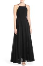 Women's Lulus Square Neck Halter Gown