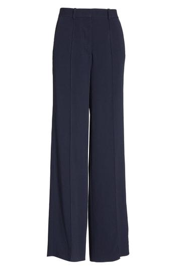 Women's Victoria Beckham Wide Leg Stretch Pants Us / 8 Uk - Blue