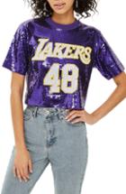 Women's Topshop X Unk Lakers Sequin Crop Top - Purple