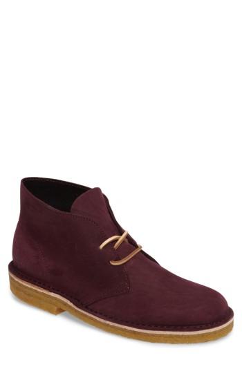 Men's Clarks Desert Chukka Boot .5 M - Burgundy