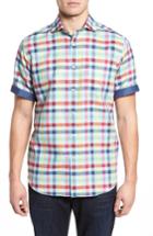 Men's Bugatchi Classic Fit Check Sport Shirt - Green