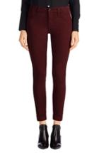 Women's J Brand 'anja' Cuffed Crop Skinny Jeans - Red