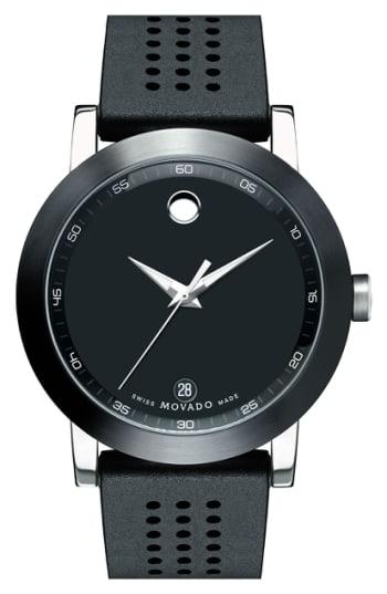 Men's Movado 'museum' Rubber Strap Watch, 42mm