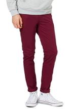 Men's Topman Stretch Skinny Fit Chinos X 34 - Burgundy