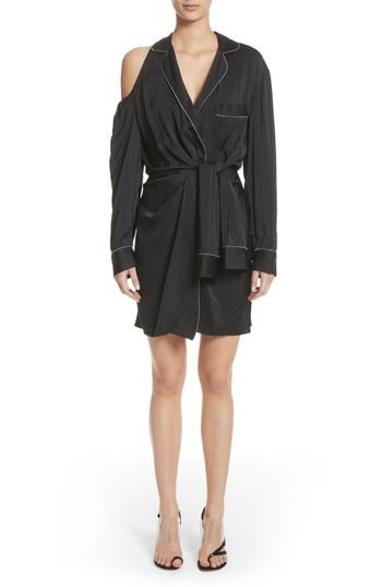 Women's Alexander Wang Zip Detail Pajama Dress - Black