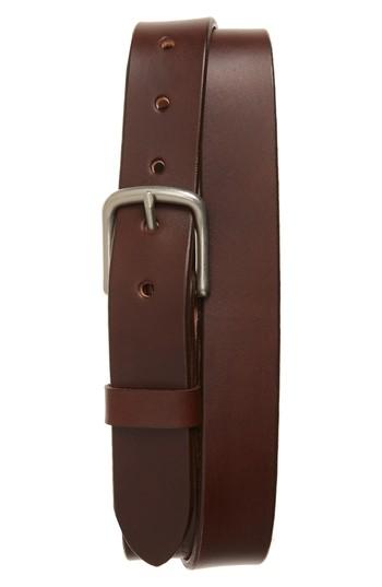 Men's Tanner Goods Classic Leather Belt - Cognac/ Brushed Steel
