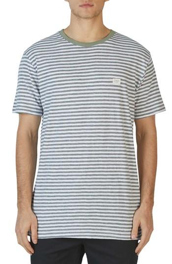 Men's Barney Cools B. Thankful Striped T-shirt, Size - Grey