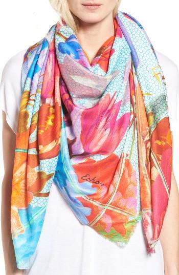 Women's Echo Botanica Square Scarf, Size - Pink
