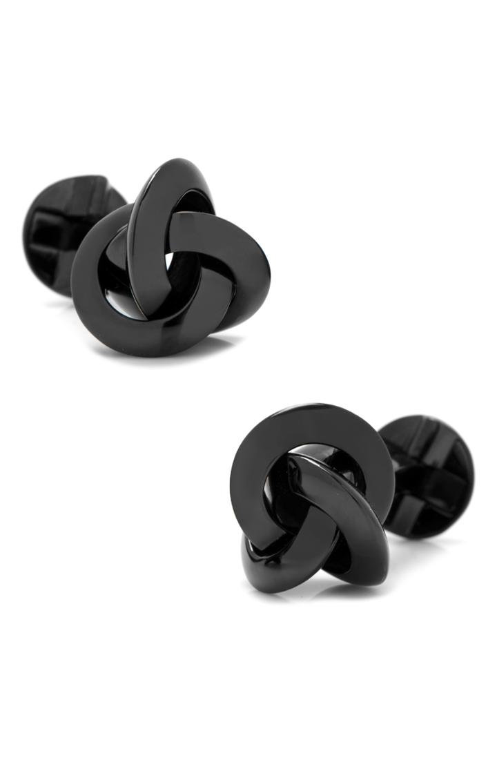 Men's Cufflinks, Inc. Black Knot Cuff Links