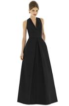 Women's Alfred Sung Dupioni A-line Gown