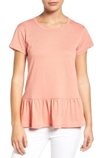 Petite Women's Caslon Peplum Tee P - Purple